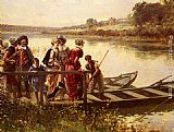 Adrien Moreau At The Ferry painting